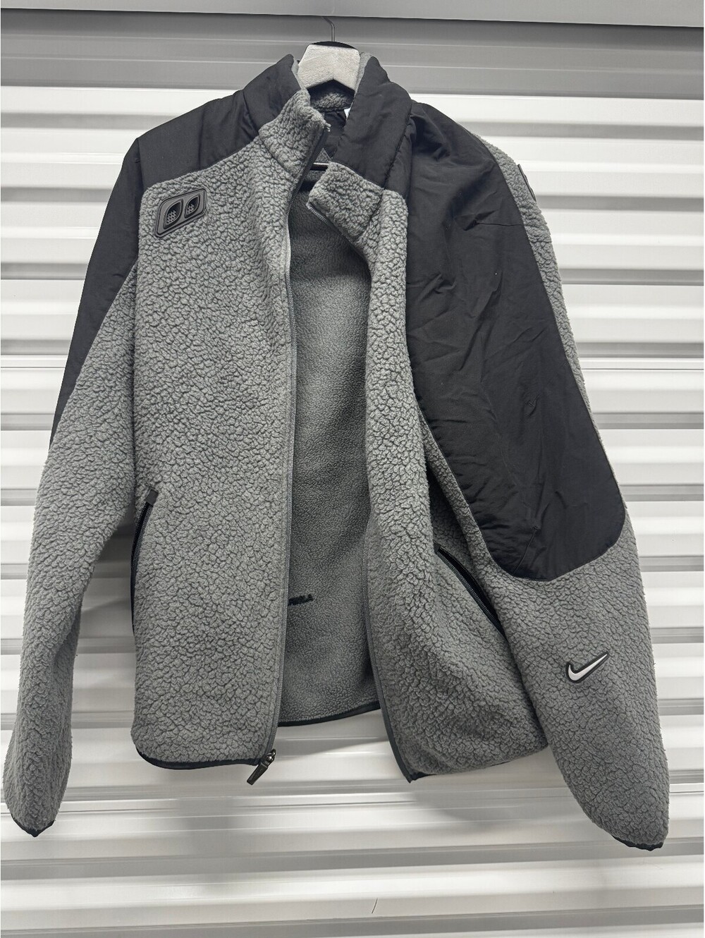 Nike x NOCTA Tahr Sherpa Full-Zip Jacket Gray/Black M